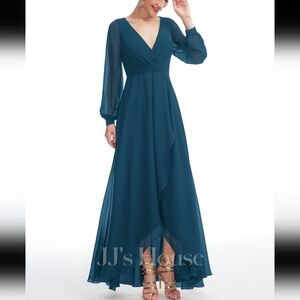 JJs House Teal High Low Dress